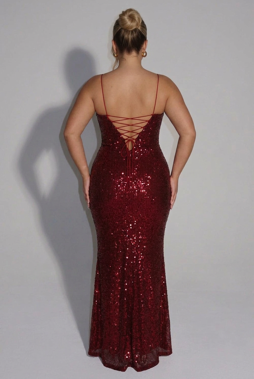 Serena Paljett Maxi Kjole
