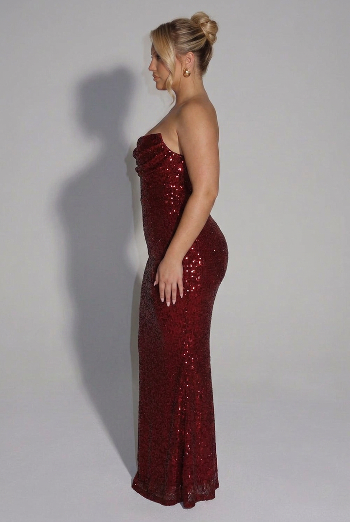 Serena Paljett Maxi Kjole