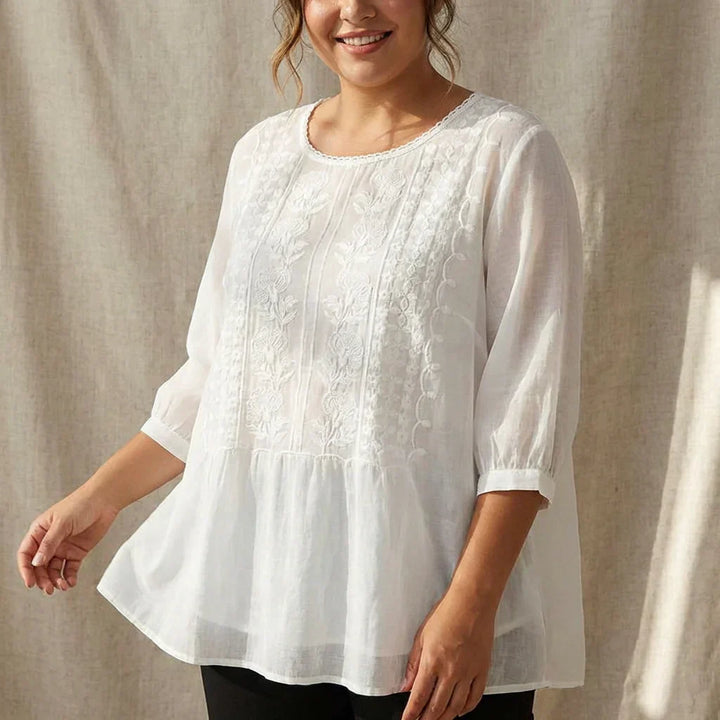 Tova | Blomstrete Avslappet Bluse