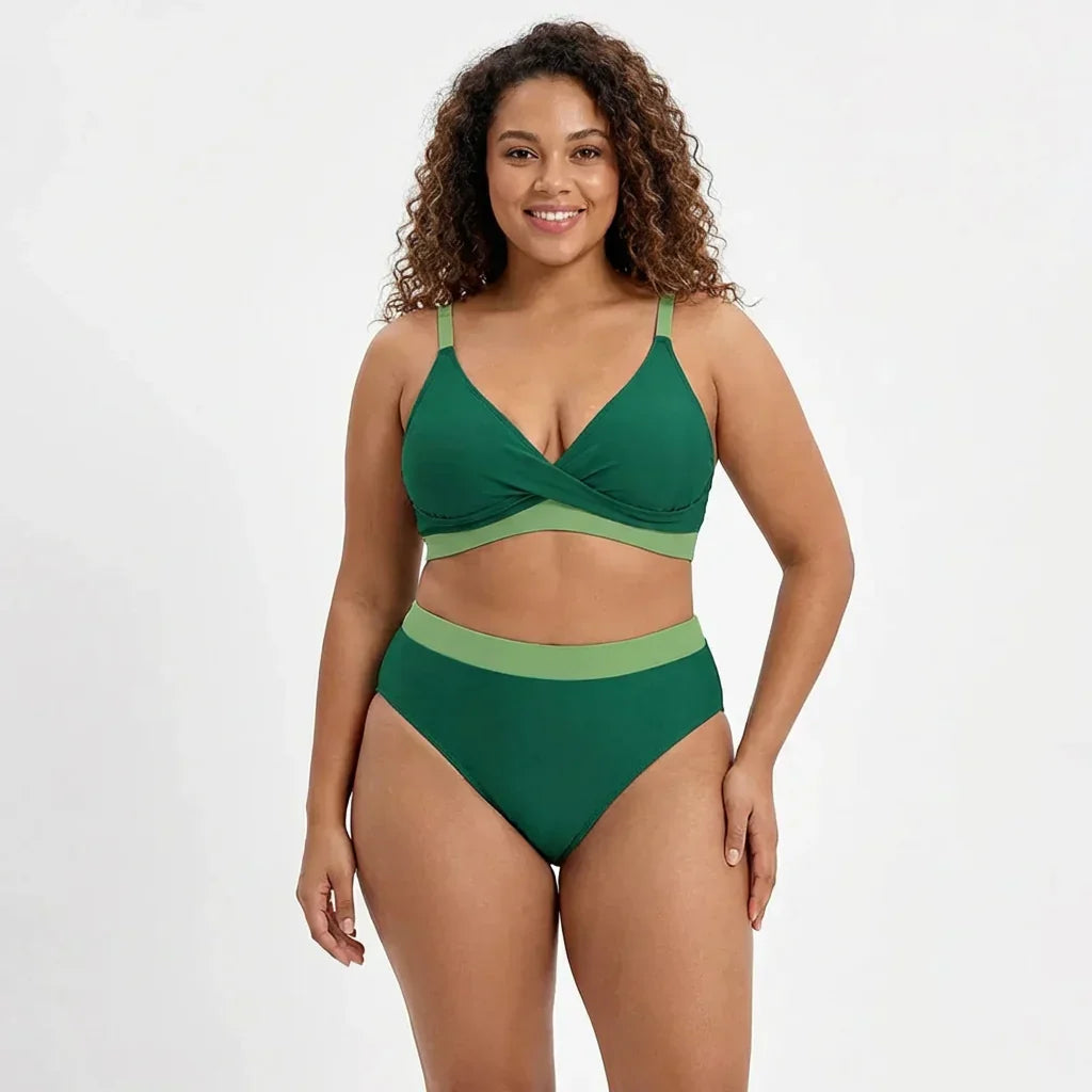 Wilhelmina | Din mageformende bikini-sett med stilfull V-hals