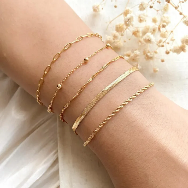 Tabitha Renner Armbåndsett | Gull