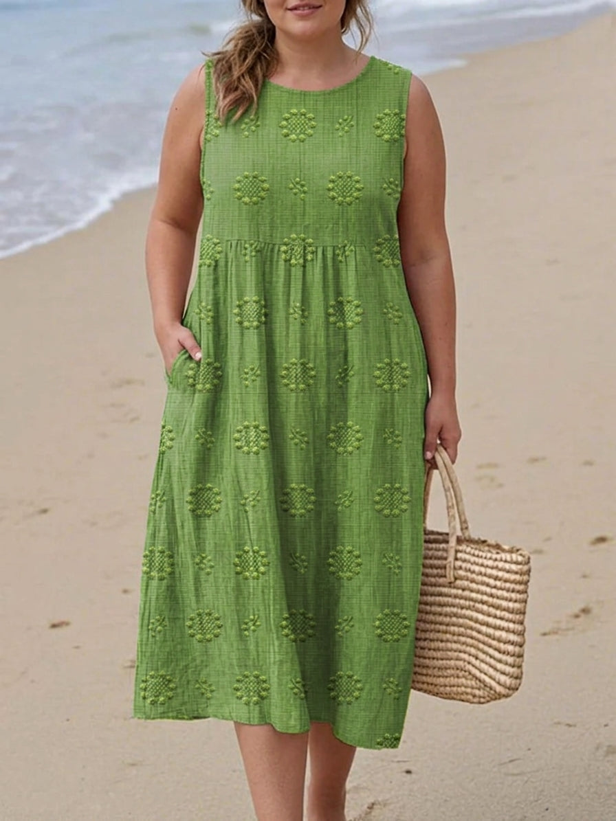 Astrid Brodert Midi Kjole