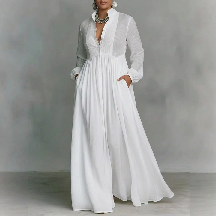 Vera Fransk Kjole: Elegant Bånd-Tie Charm