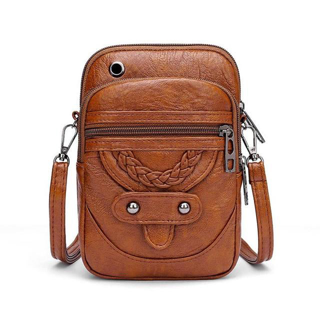 Liora - Vintage Skinn Crossbody Veske