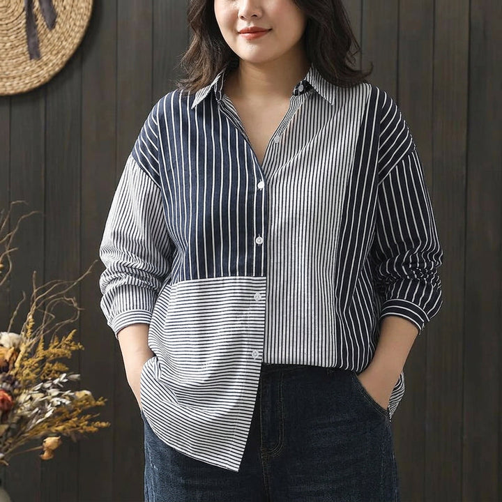 Keiko - Ren Bomull Kvinners Digitaltrykt Skjorte