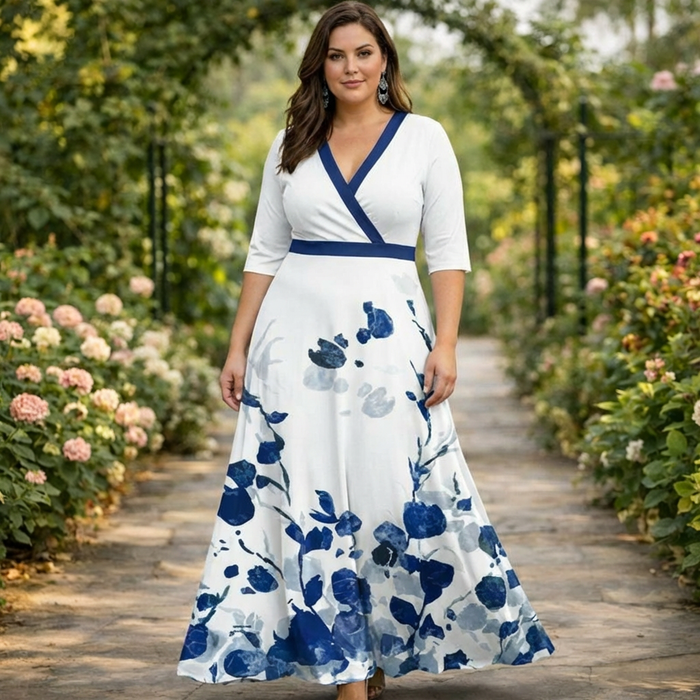 Yelena | Grasiøs Blomster Maxi Kjole