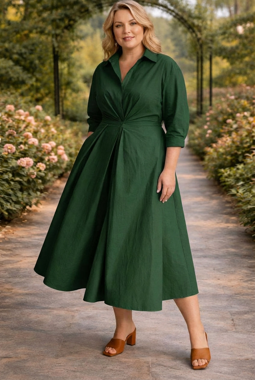 Lottie | Wrap-Front Flytende Maxi Kjole