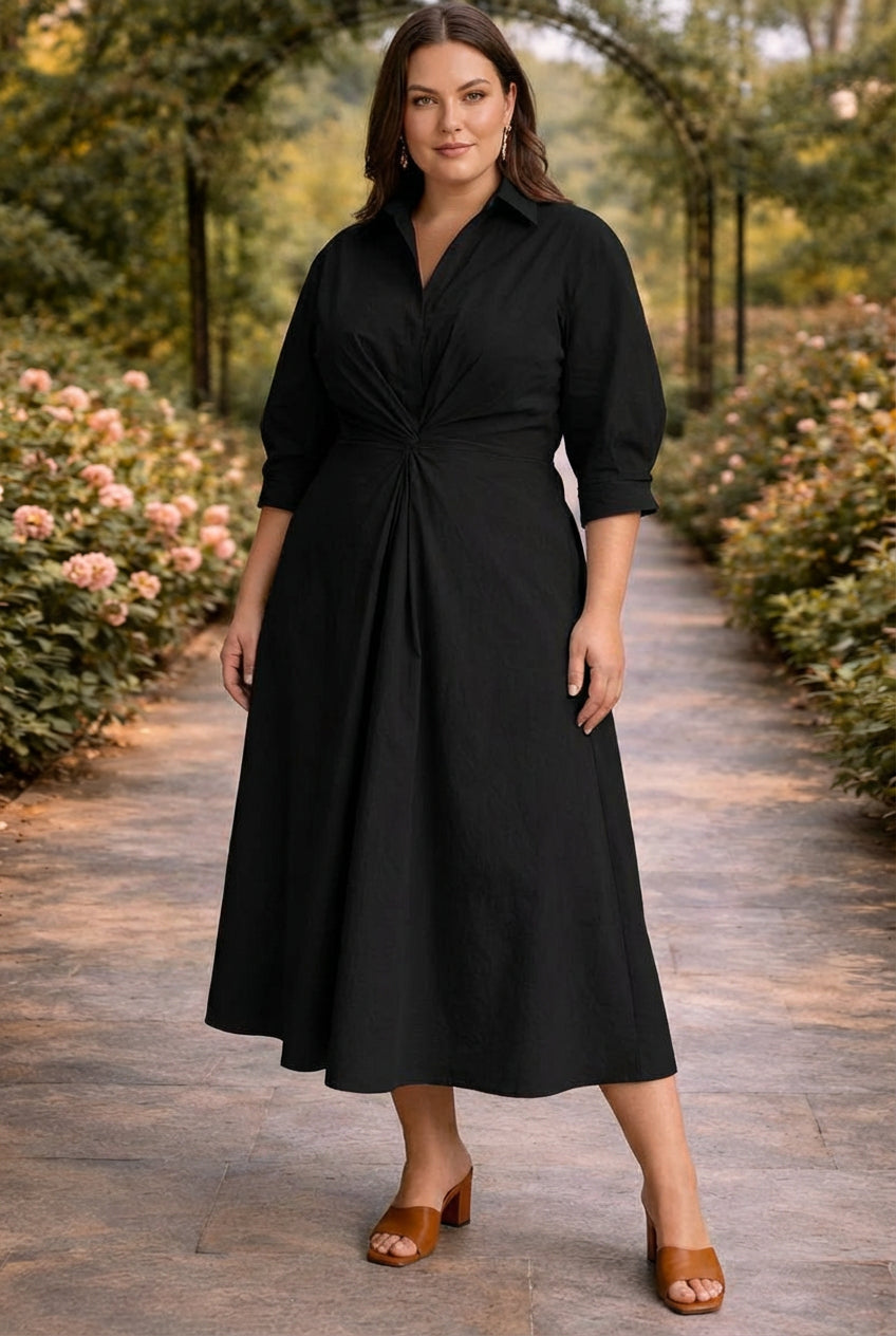 Lottie | Wrap-Front Flytende Maxi Kjole