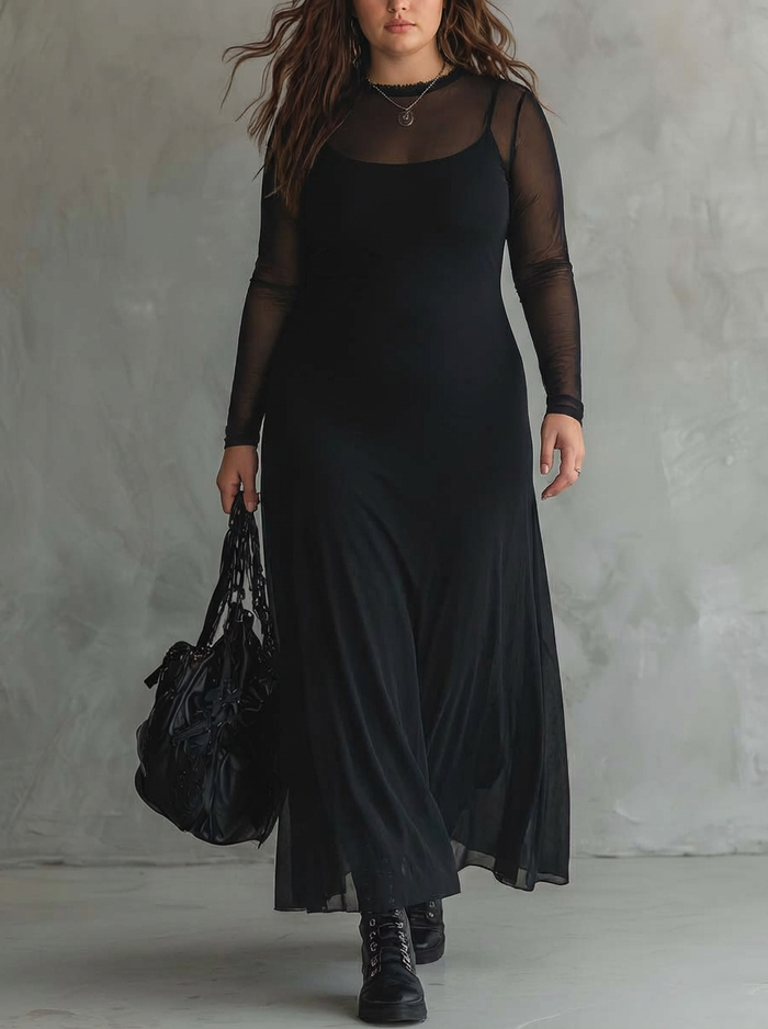 OPALINE | LOOSE-FIT TULLE MAXI KJOLE