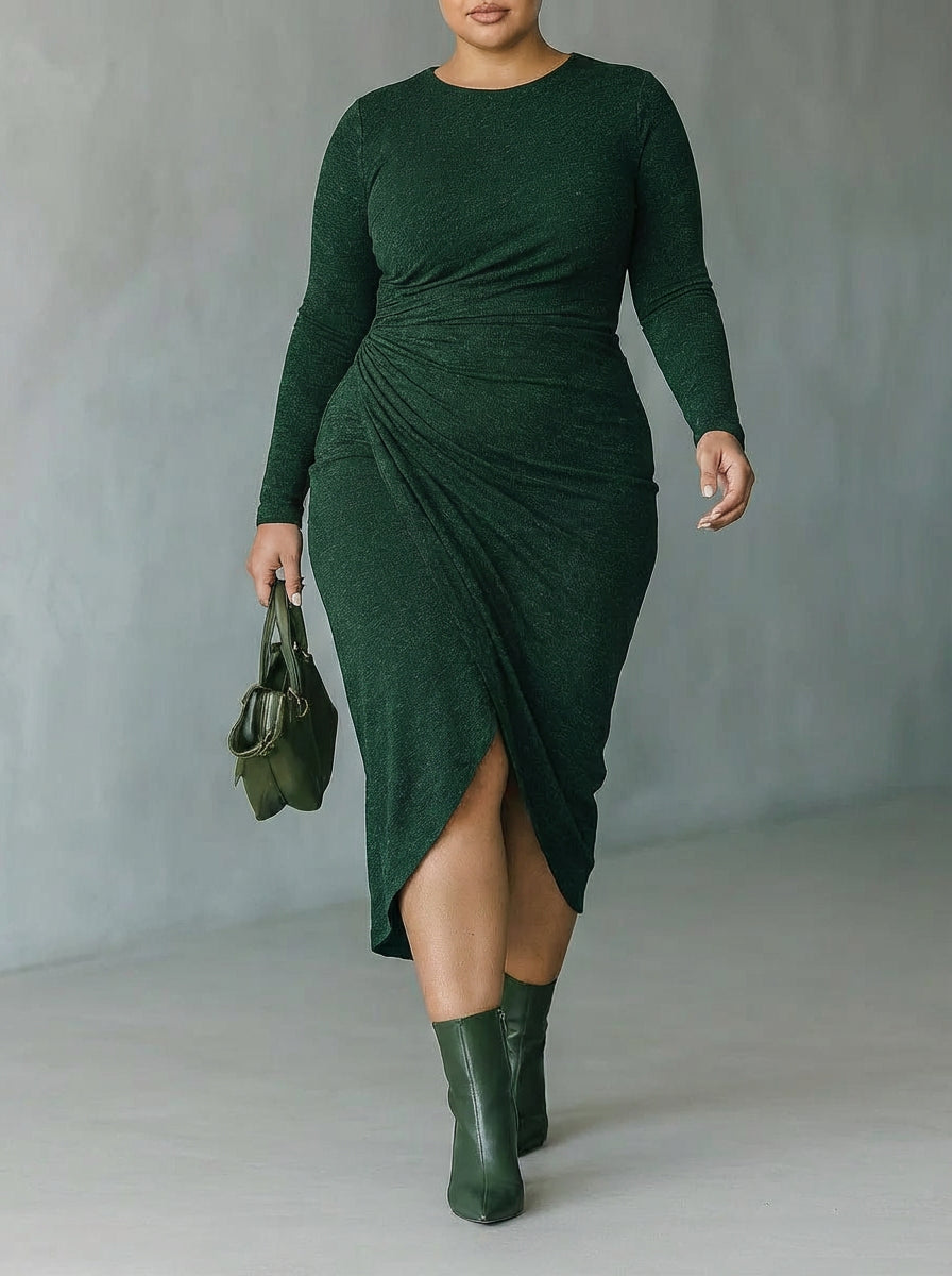 POSY | ASYMMETRISK PLEATET INNPACKET MIDI-KJOLLE