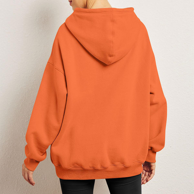 Oversized hettegenser med fleece og lomme