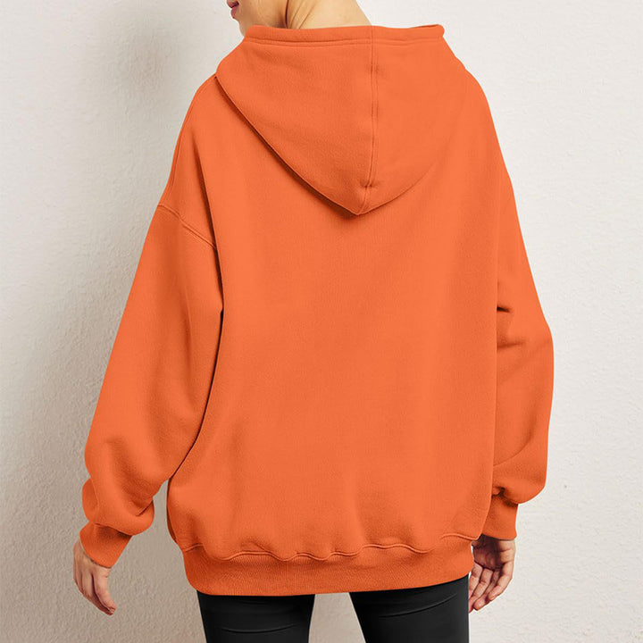 Oversized hettegenser med fleece og lomme