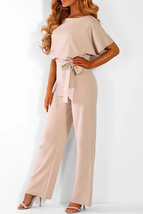 Cassia - Sommer knappebånd kortermet jumpsuit