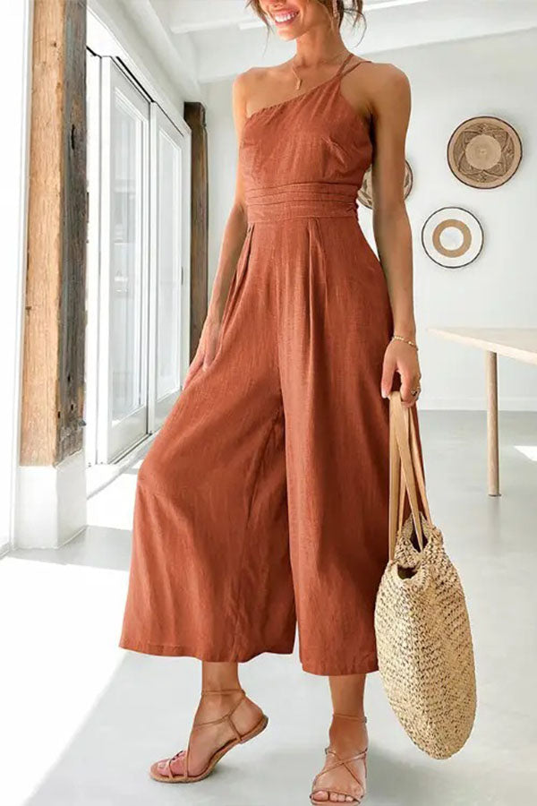 Shiloh - Sexy Sling Midje Lomme Rett Uten Ermer Jumpsuit