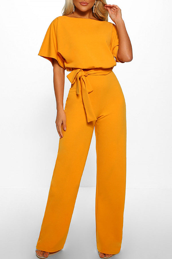 Cassia - Sommer knappebånd kortermet jumpsuit