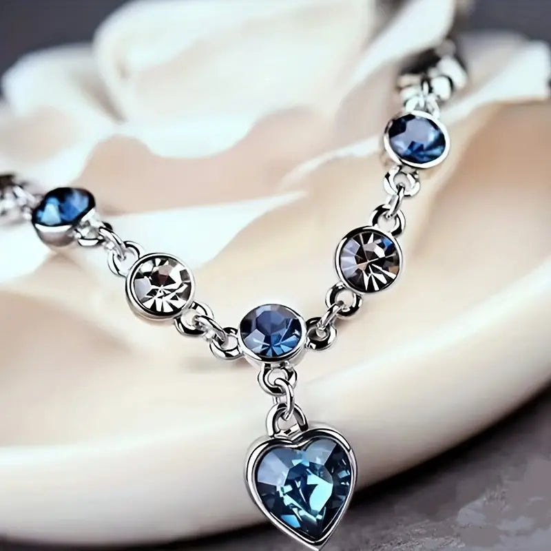 Heledd Heart Glow Armbånd | Hvitt Gull