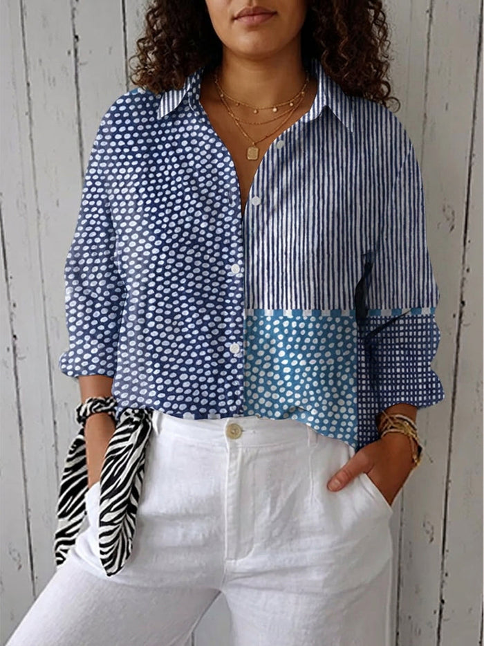 Katya – Kyst Patchwork Bluse