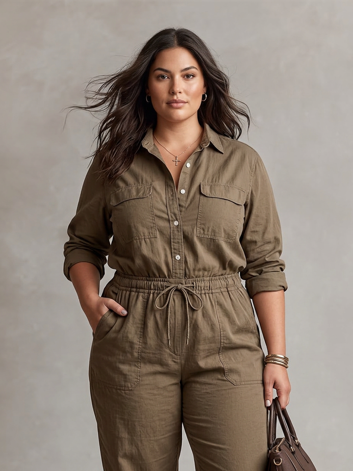 Kaia - Krageknapp Jumpsuit