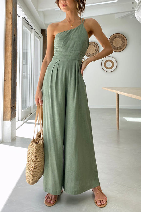 Shiloh - Sexy Sling Midje Lomme Rett Uten Ermer Jumpsuit