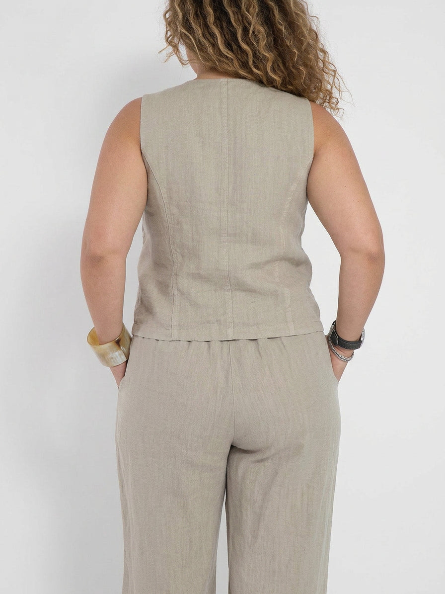 Seraphina – Koordinerende Sett Elegant To-Delt Med Vest &amp; Bukser Vid Bein