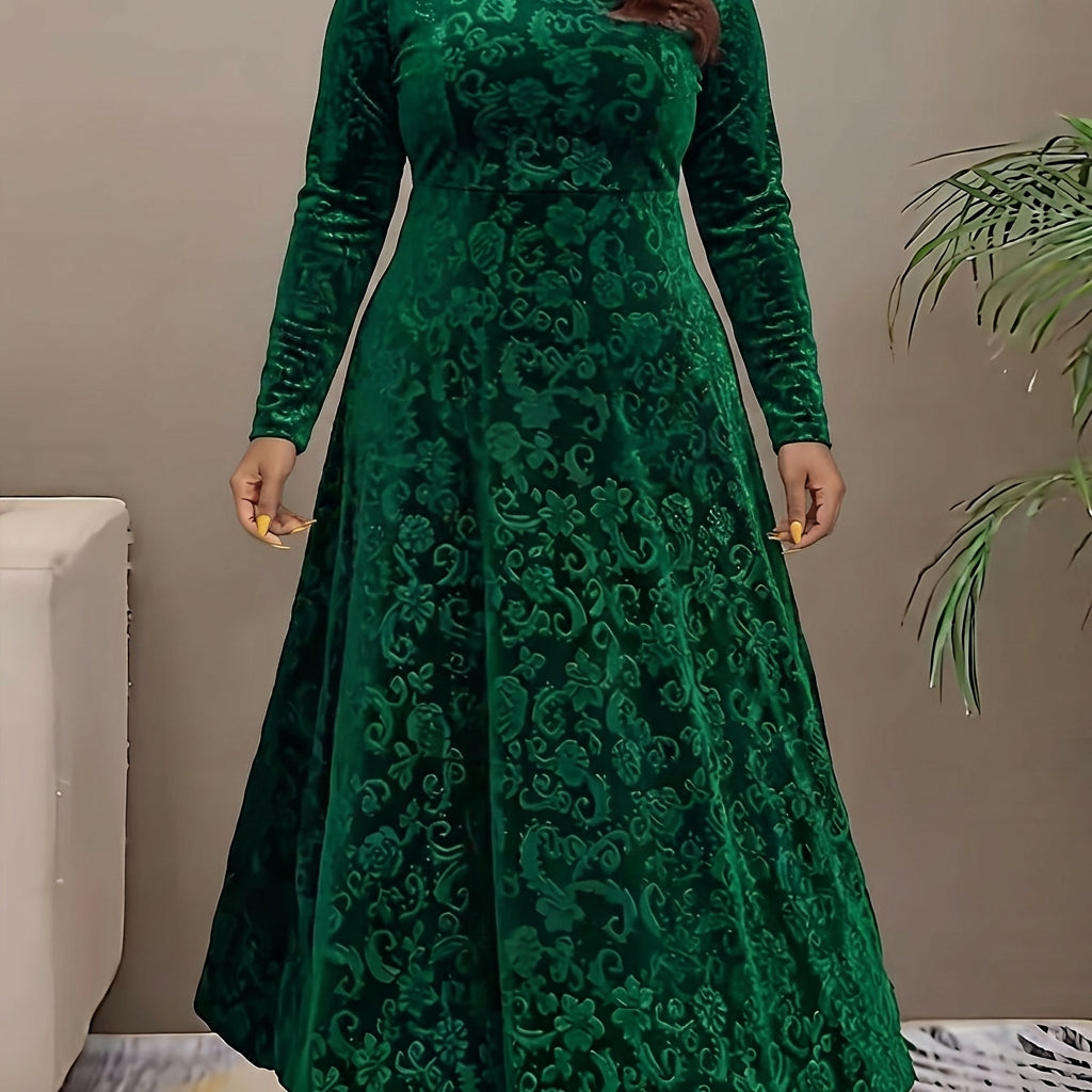Evadne | Elegant Mønstrete Maxikjole
