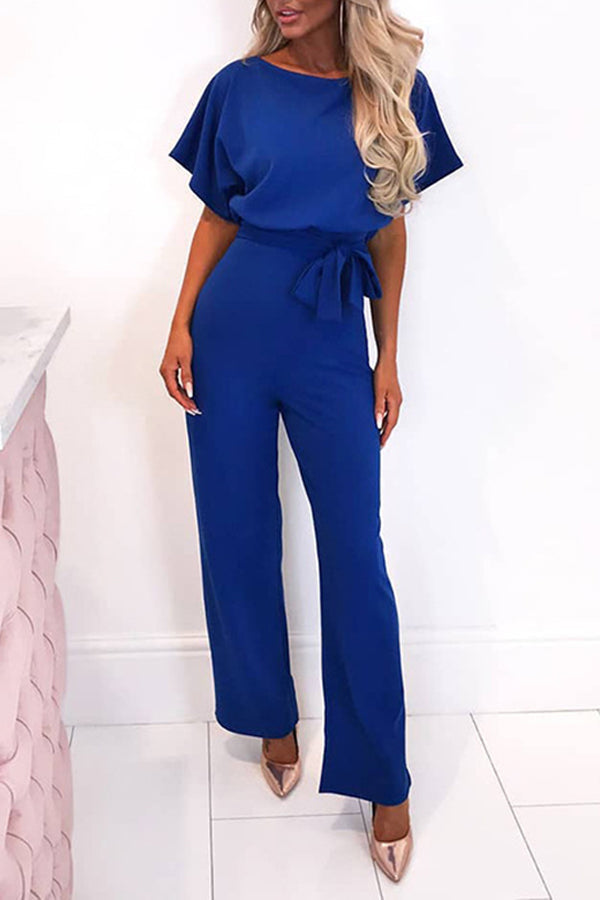 Cassia - Sommer knappebånd kortermet jumpsuit