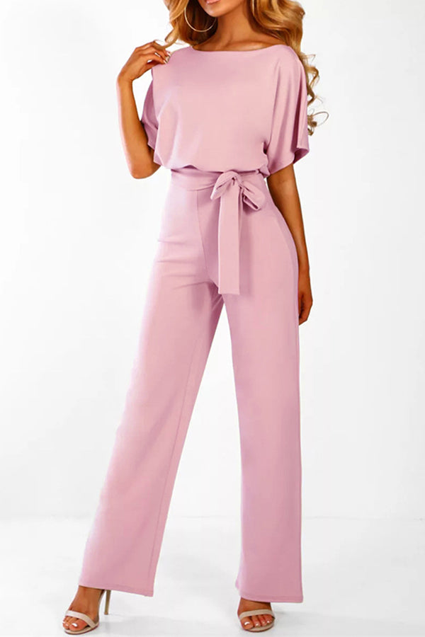 Cassia - Sommer knappebånd kortermet jumpsuit