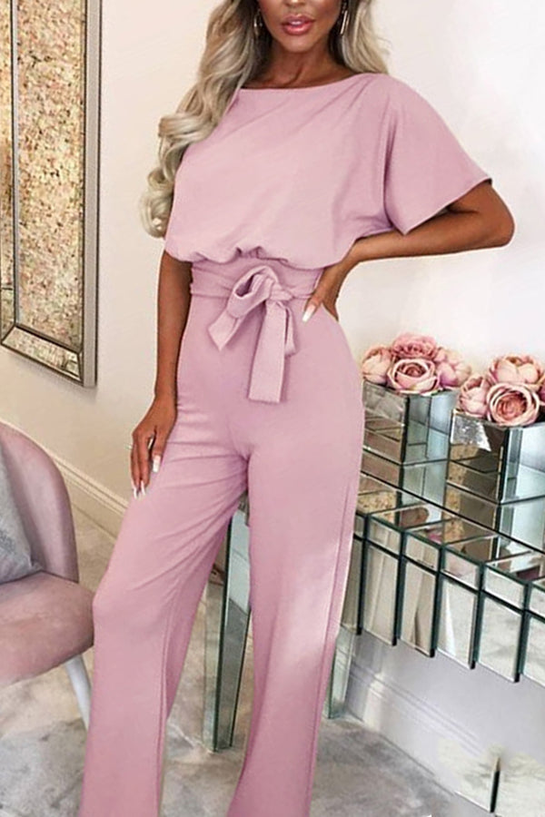 Cassia - Sommer knappebånd kortermet jumpsuit