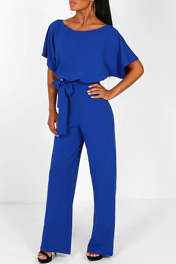 Cassia - Sommer knappebånd kortermet jumpsuit