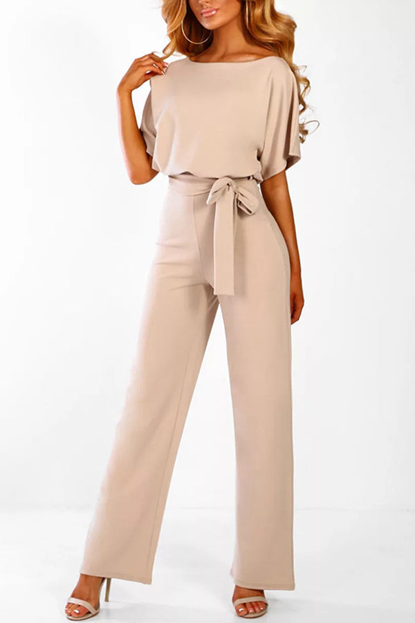 Cassia - Sommer knappebånd kortermet jumpsuit