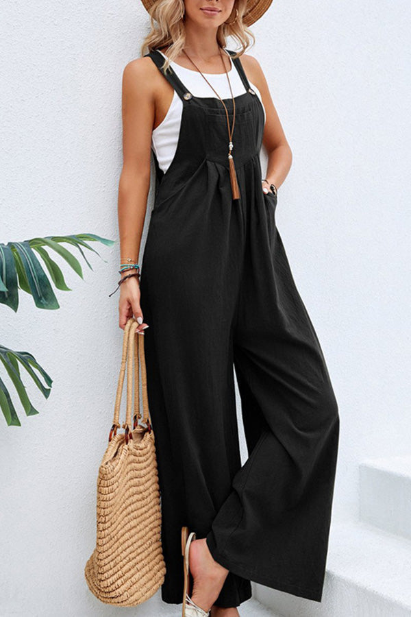 Ilse - Ensfargede casual seler overall
