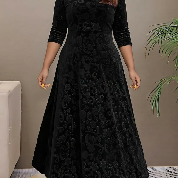 Evadne | Elegant Mønstrete Maxikjole