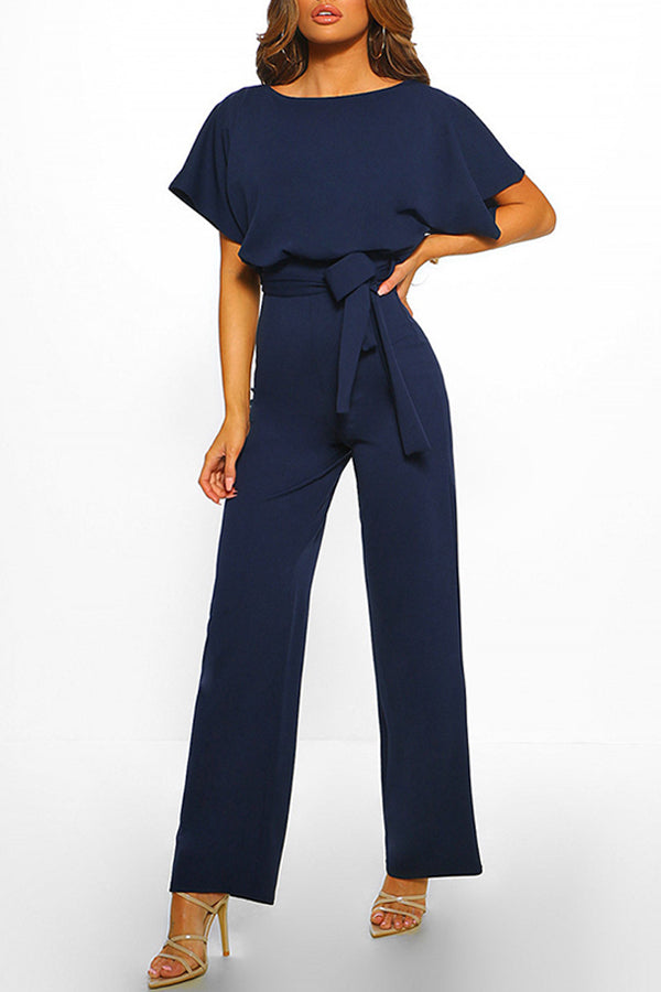 Cassia - Sommer knappebånd kortermet jumpsuit