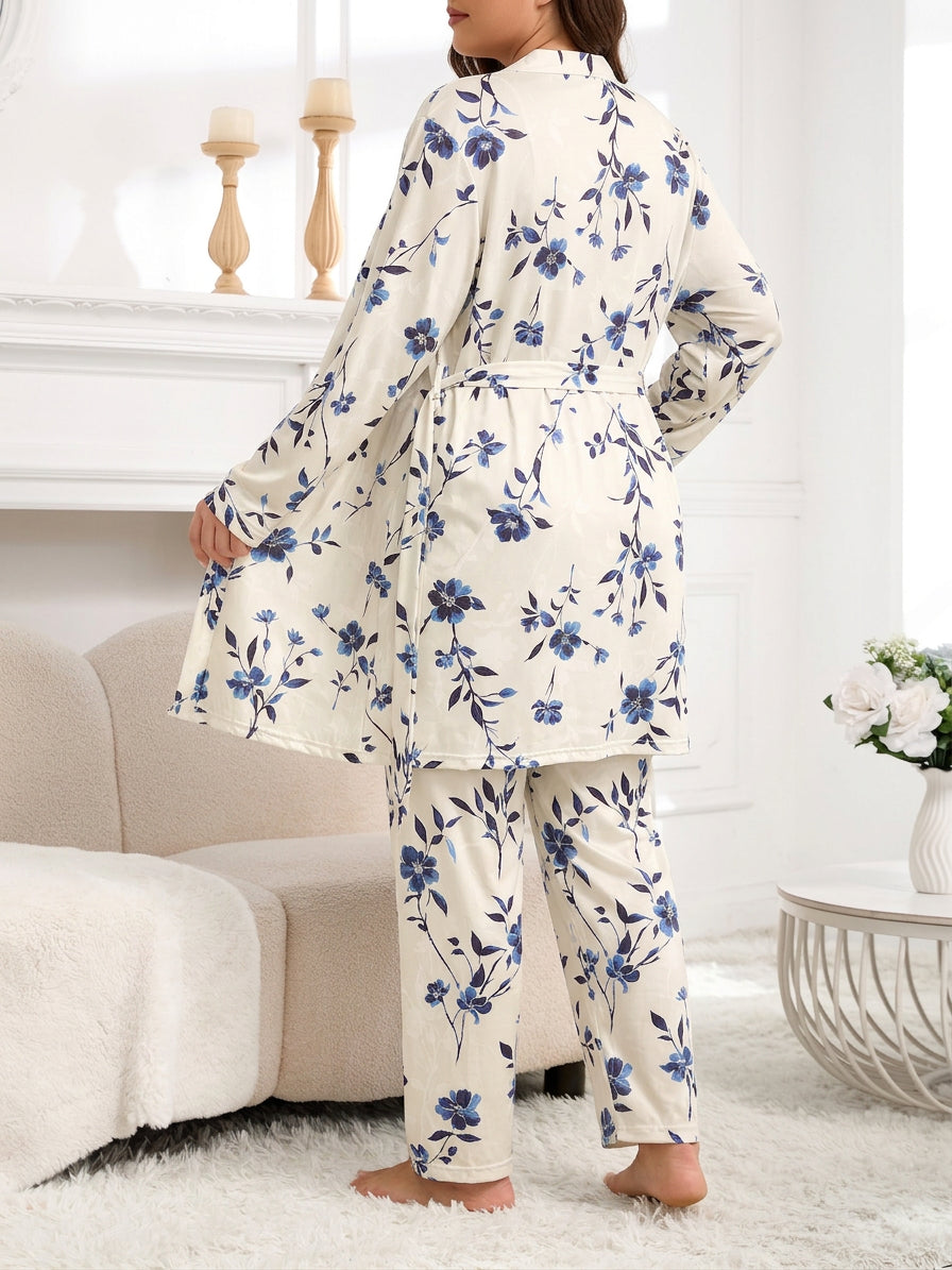 Nadya | Vintage Blomster Pysjamas Sett