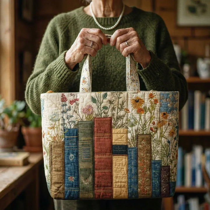 Soleil Quilted Bag - Bøker og Blomster