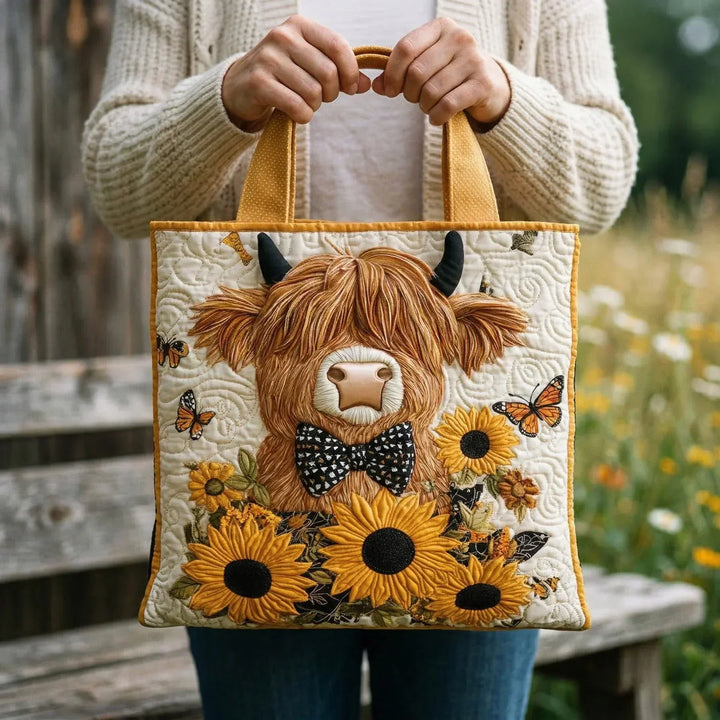 Alma Bag - Høylandskyr med Solsikker