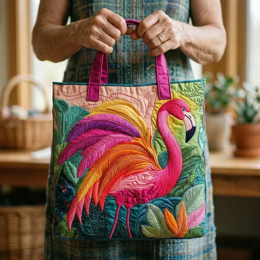 Anya Tote Bag - Regnbue Flamingo