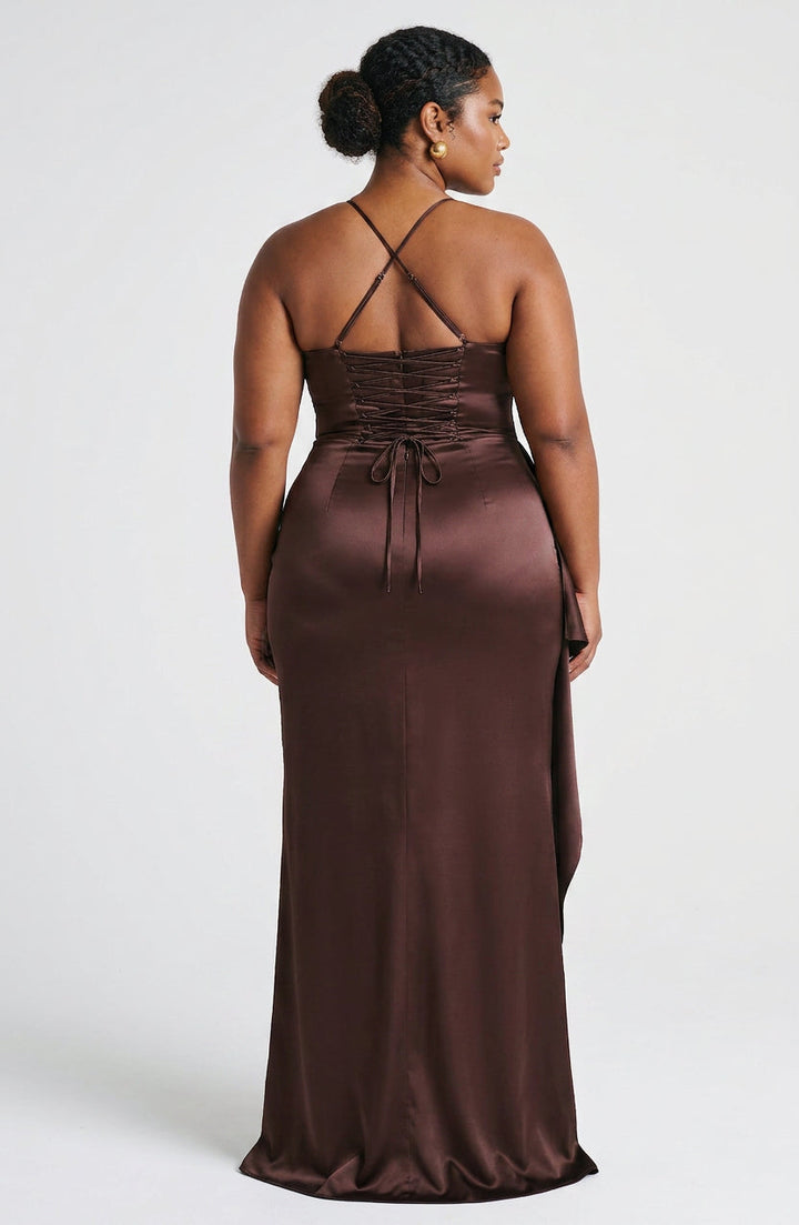 Hazel Maxi Kjole - Plomme Brun