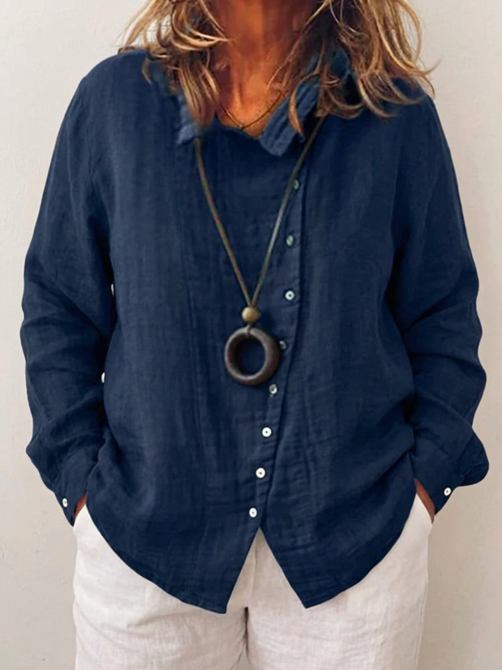 Olivia┃Langermet skjorte med knapper