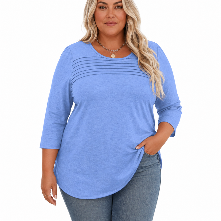 ALLISON | Uformell Plisserte Front Vårtop