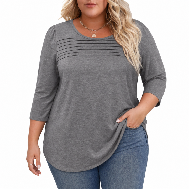 ALLISON | Uformell Plisserte Front Vårtop
