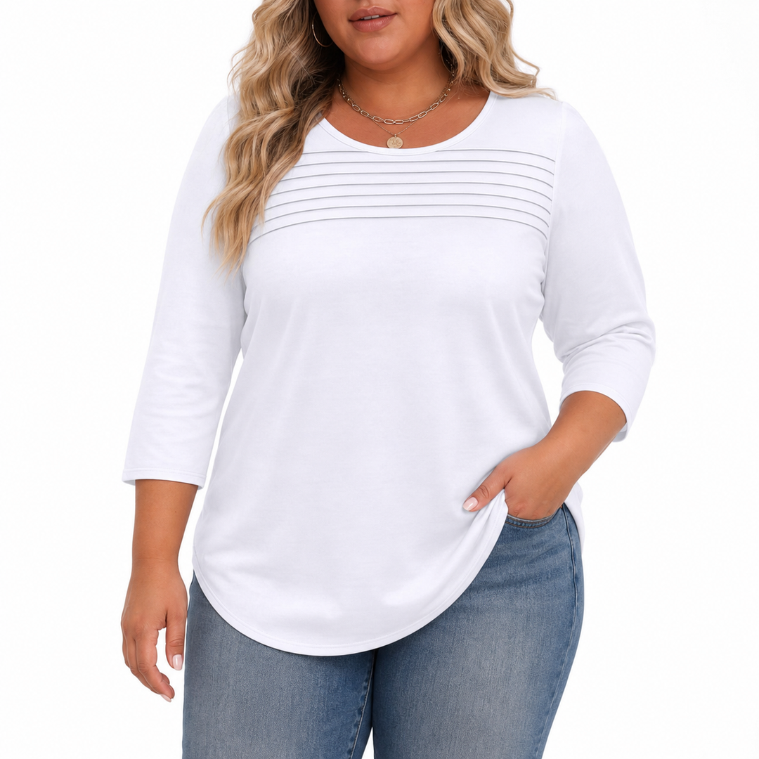 ALLISON | Uformell Plisserte Front Vårtop