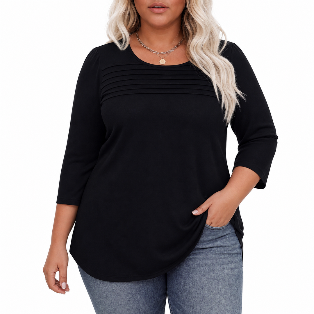 ALLISON | Uformell Plisserte Front Vårtop