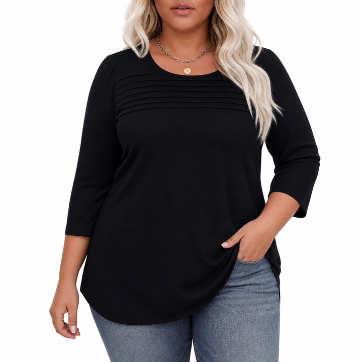 ALLISON | Uformell Plisserte Front Vårtop