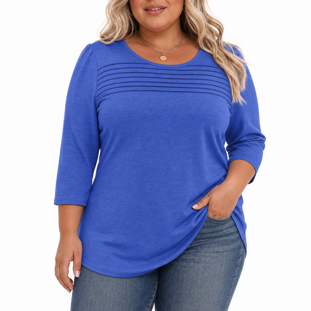 ALLISON | Uformell Plisserte Front Vårtop