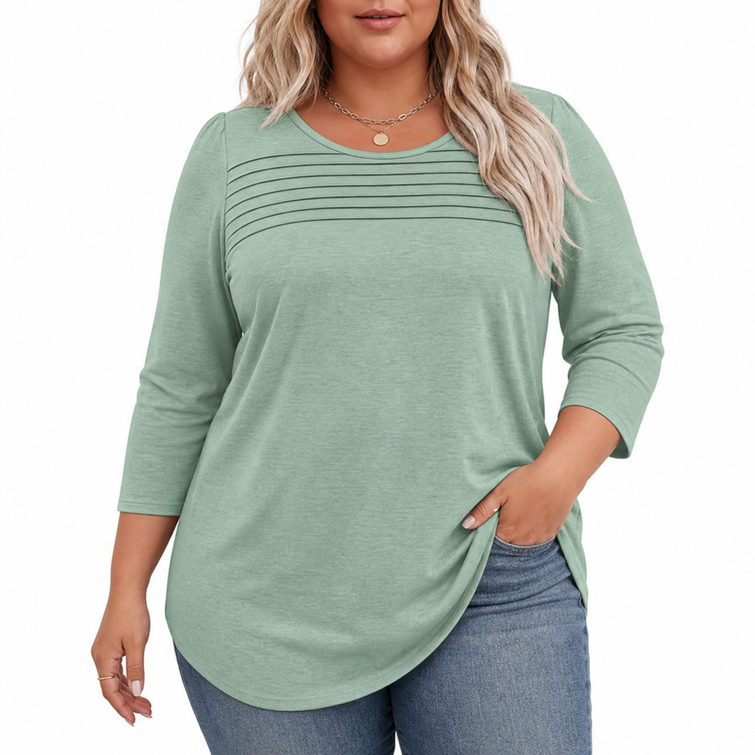 ALLISON | Uformell Plisserte Front Vårtop