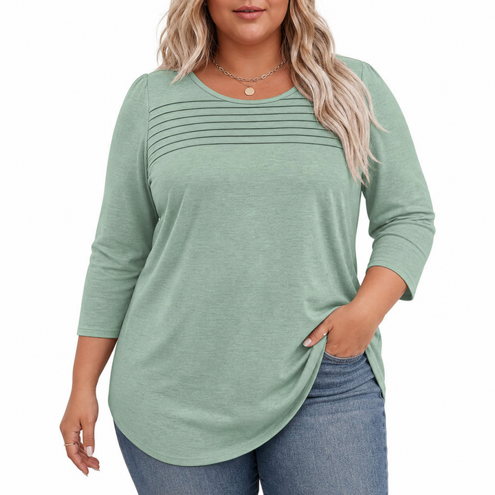 ALLISON | Uformell Plisserte Front Vårtop