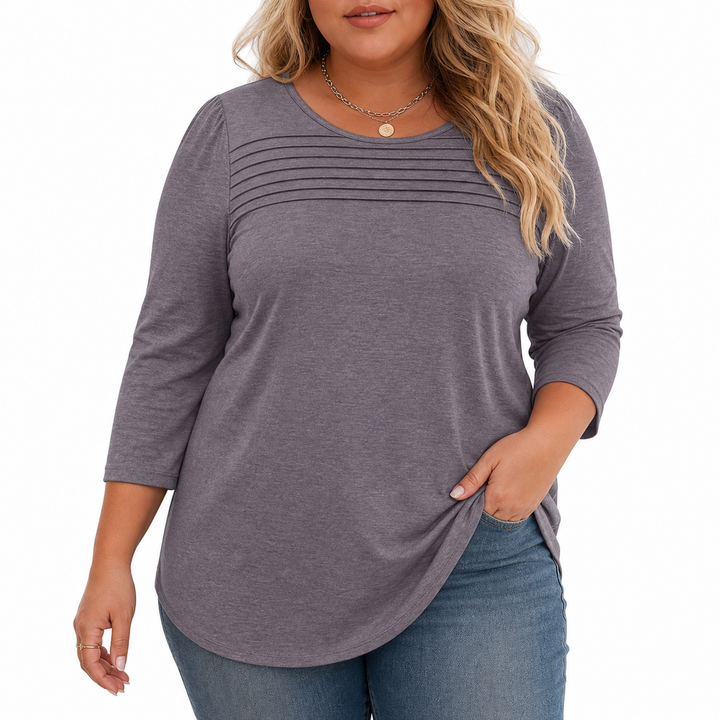 ALLISON | Uformell Plisserte Front Vårtop