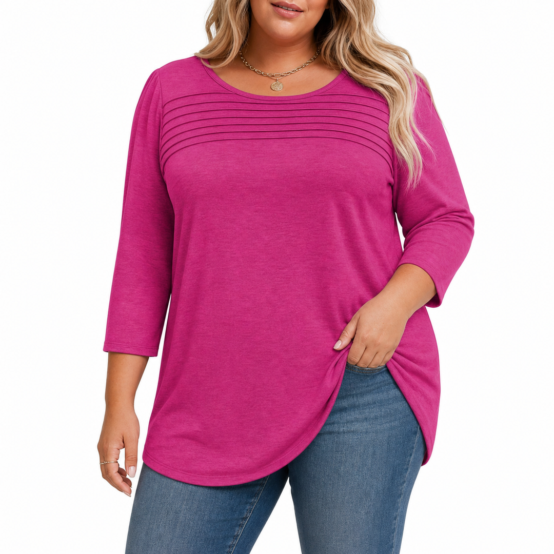 ALLISON | Uformell Plisserte Front Vårtop