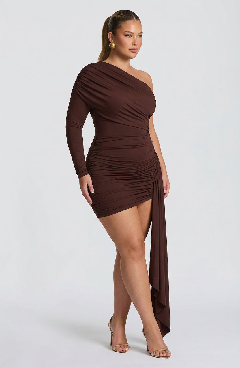 Arabella Mini Kjole - Plomme Brun